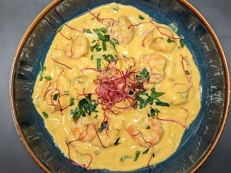 Bobo de crevettes de Bahia par le restaurant de street food Marseillais Polychrone